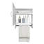 Armoire à miroir blanche H 19,7 po x l 17,7 po avec porte-serviettes - et fonctionnelle pour la salle de bain, deux tablettes intérieures, 19,7 po x 17,7 po-1016525186