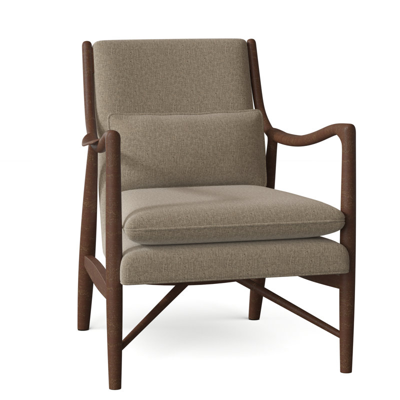 Fauteuil Cole, 3155 Lin Polyester, Amande chamois
