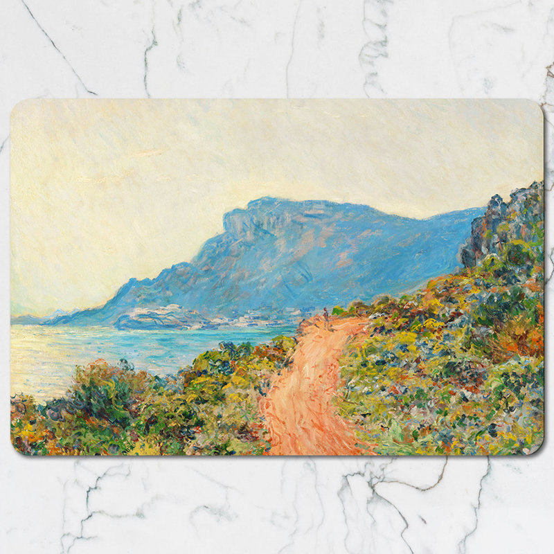 Sepia Landscape Placemat And Coaster Set With Wooded Path Artwork