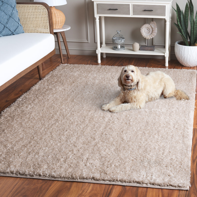 Lindsay Shag Performance Solid Color Rug, Rectangle 5'3" x 7'6"
