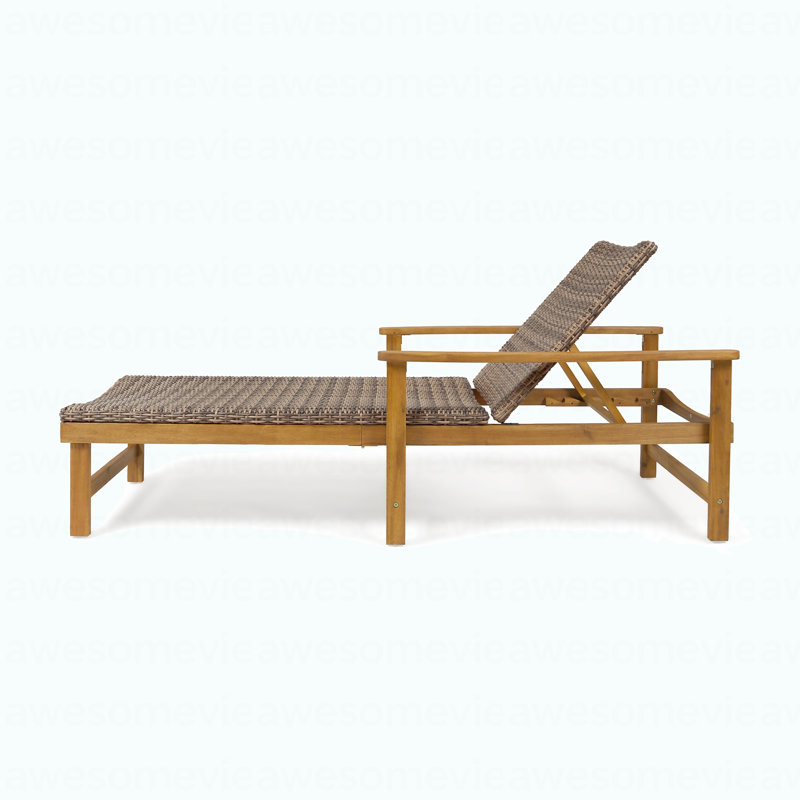 Méridienne moderne en bois et osier