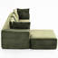 Cube compressé - 33001, entièrement modulaire avec forme personnalisable, sans assemblage, conception compacte, tissu en velours côtelé doux, 4 sièges pour le salon, conceptions variées, structure, revêtement, espace principal-2007554672