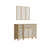 59.1" W Sideboard Cabinet Buffet Storage Cabinet With Wall Hanging Decorations