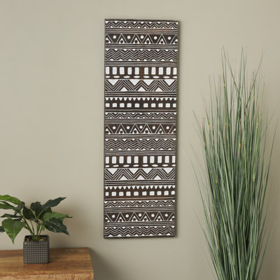 Wood Handmade Intricately Carved Tribal Brown Wall Decor