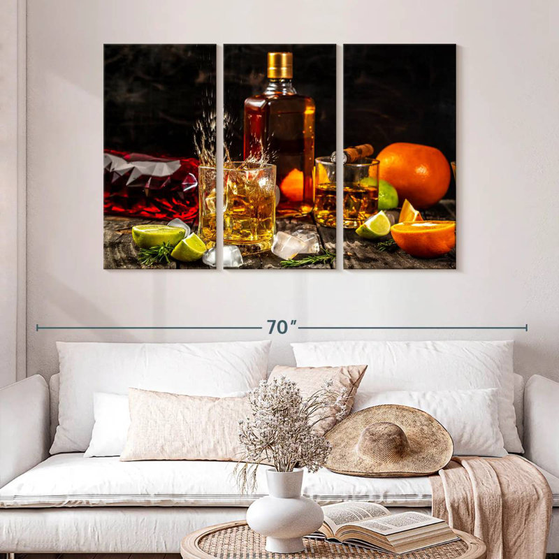 Yarlin, agrume, whisky et cigare, H 32 po x l 50 po