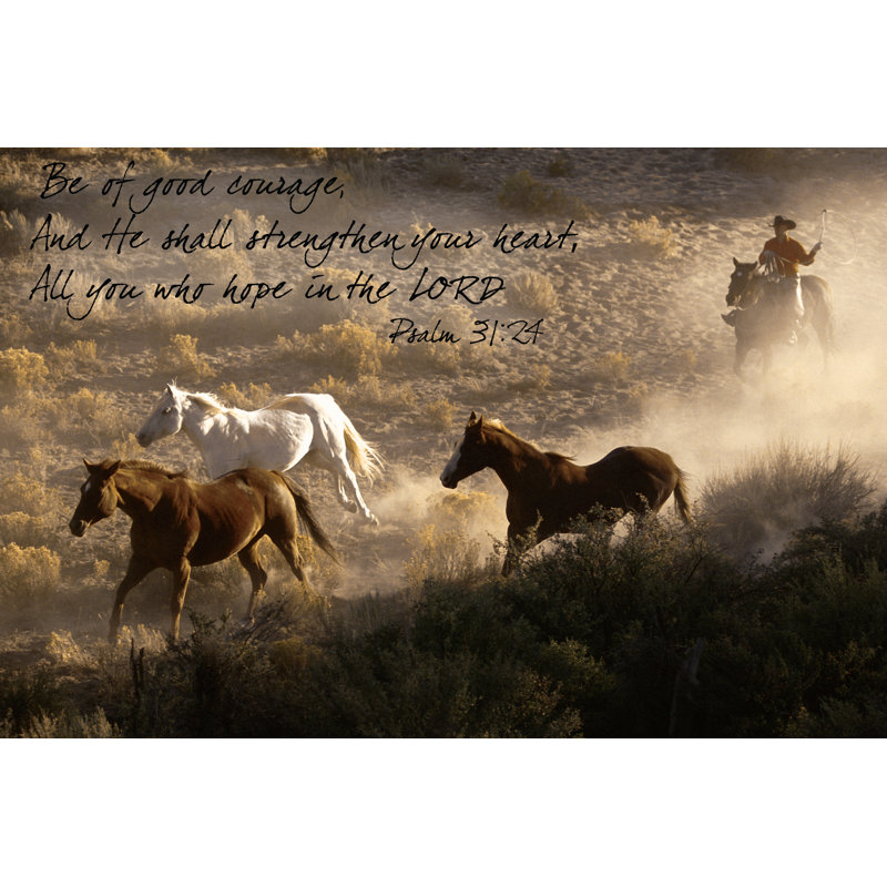 Cowboy Roundup Verse - Wrapped Canvas Print, 20cm H x 30cm W x 3.8cm D