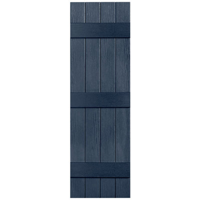 Three Batten Four Board Closed Vinyl Shutters Pair