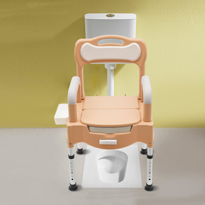 Height Adjustable Commode Chair for Home Use