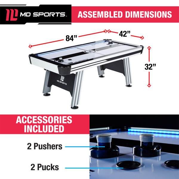 Apollo Eastpoint Sports 61.8111'' 2 -Player Air Hockey Table with Digital  Scoreboard
