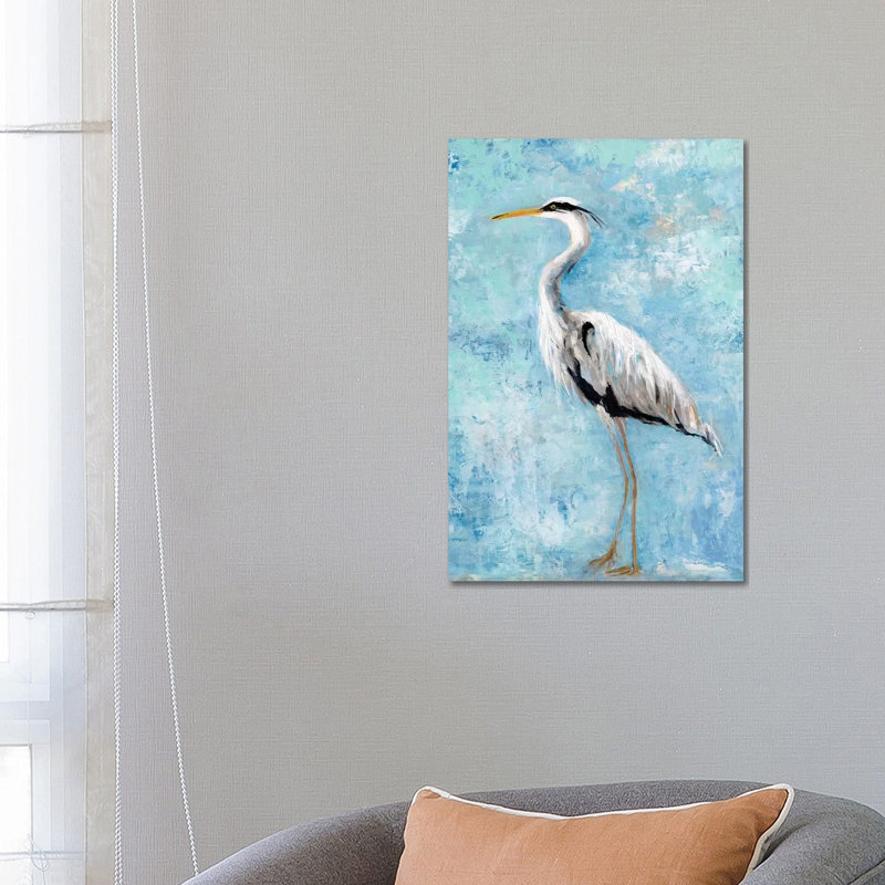 Hazy Morning Heron II by Sally Swatland - Wrapped Canvas Print, 66.04 cm H x 45.72 cm W x 1.91 cm D