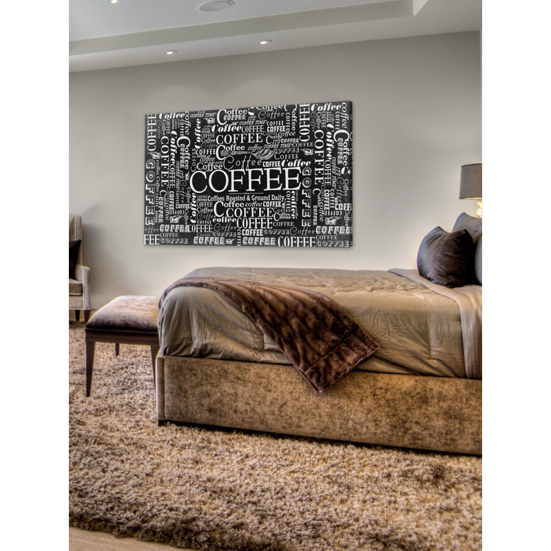 " Coffee Pattern " by Marmont Hill, 12" H x 18" W x 1.5" D