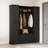 Retro Farmhouse Style Entryway Set, Featuring Four Side Cabinets With Adjustable Shelves, A Beaded Bench With A Coat Rack And Five Coat Hooks, In Black.-760493774
