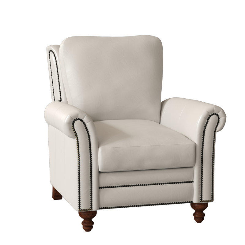 Richardson Recliner, Aline Fumo Genuine Leather, New Classiques, French Natural