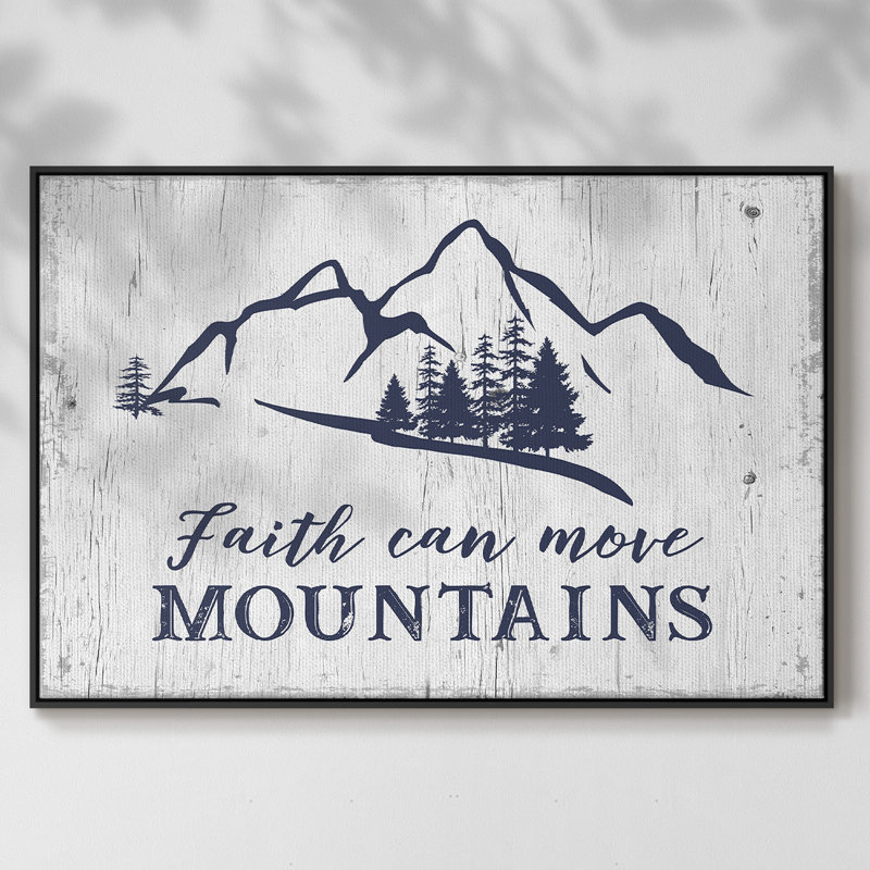 «Move Mountains», reproduction sur toile encadrée, H 27 po x l 41 po x P 2 po, Cadre noir