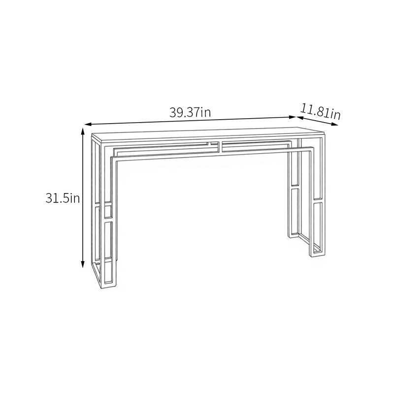 Console simple et multifonctionnelle, 31.5" H x 39.37" W x 11.81" D