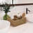 Large L-Sized Hand Woven Utensil Caddy Carrier, Natural Jute Wicker Condiment Holder For Table, Kitchen Set Counter Top Silverware Organizer, Rustic Storage Forks, Spoons (Seagrass)
