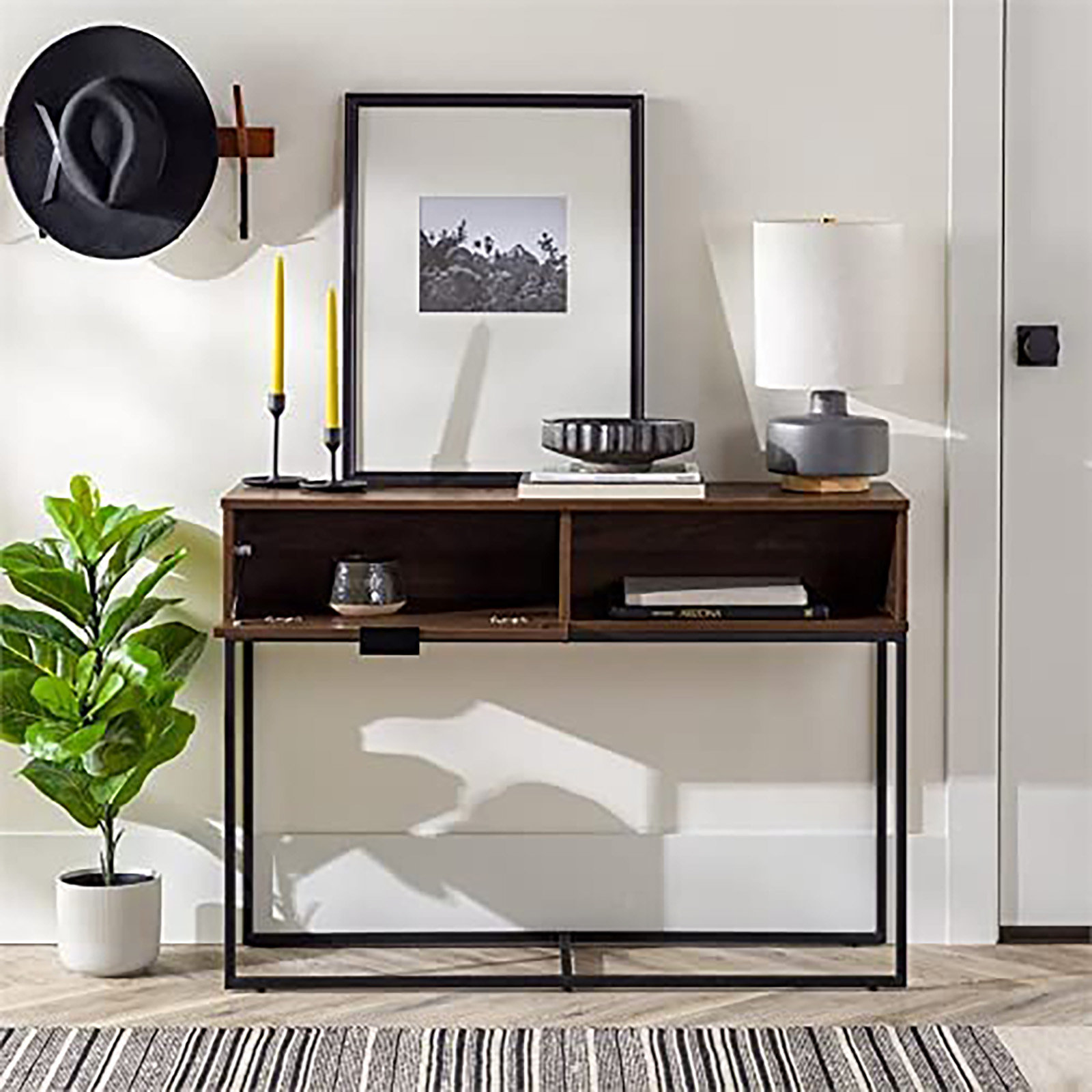 Cubby deals console table