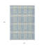 HomeRoots 10' X 14' Denim Blue Green And Ivory Plaid Washable Indoor Outdoor Area Rug