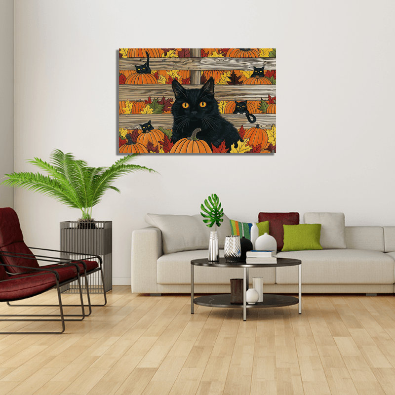 Art mural d'Halloween sur toile, H 12 po x l 18 po