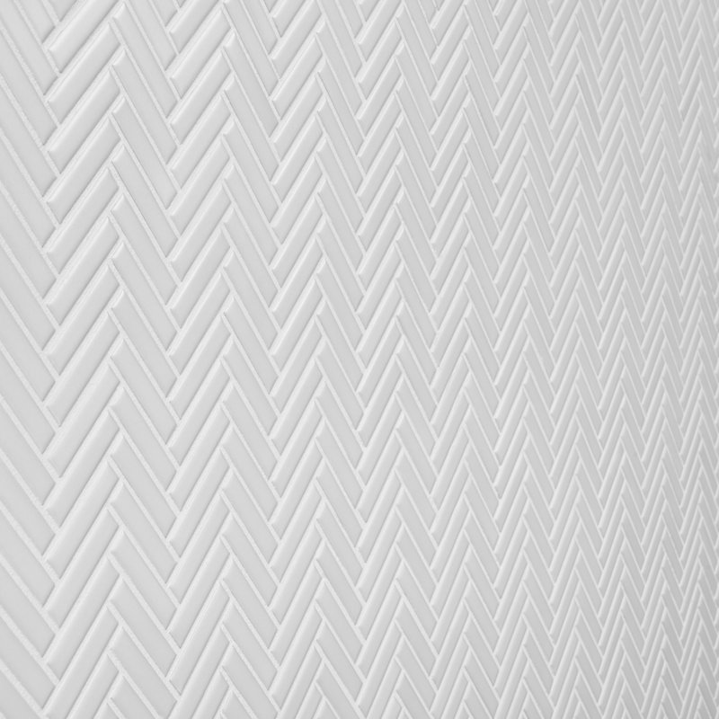 Monogramme à chevrons 11,14 po X 11,14 po Carreau de mosaïque de plancher et de mur en porcelaine brillante (0,86 pi2 / chaque)