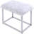Hitchin Contemporary 42"L Rectangular Vanity Set with Mirror in White Faux Fur and Chrome