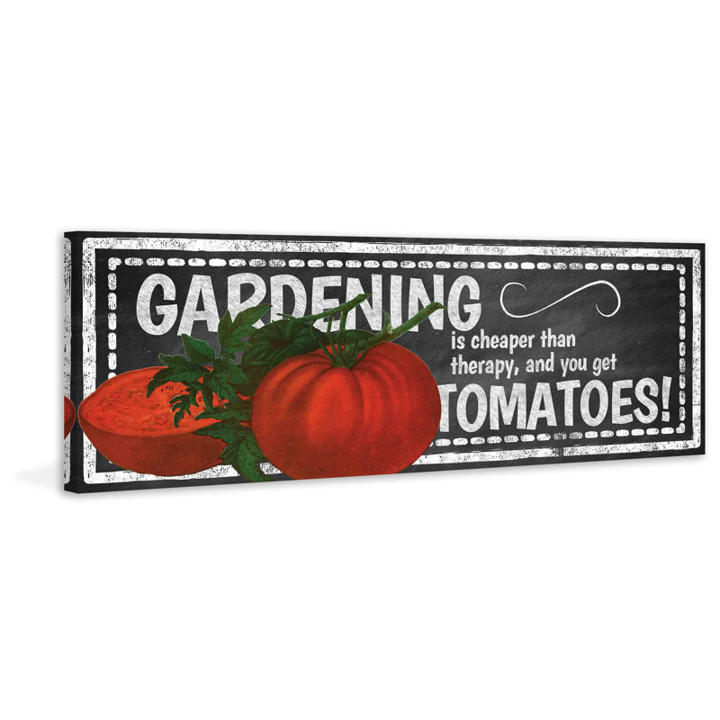 " Tomato Chalk ", 10" H x 30" W x 1.5" D