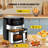 6.5quart Air Fryer, Smart Touch Screen With Color Icons And Viewable Windows, 8 Presets Recipes & Manual Adjustments For Quick Easy Meals, Dishwasher-safe, For Family, Party