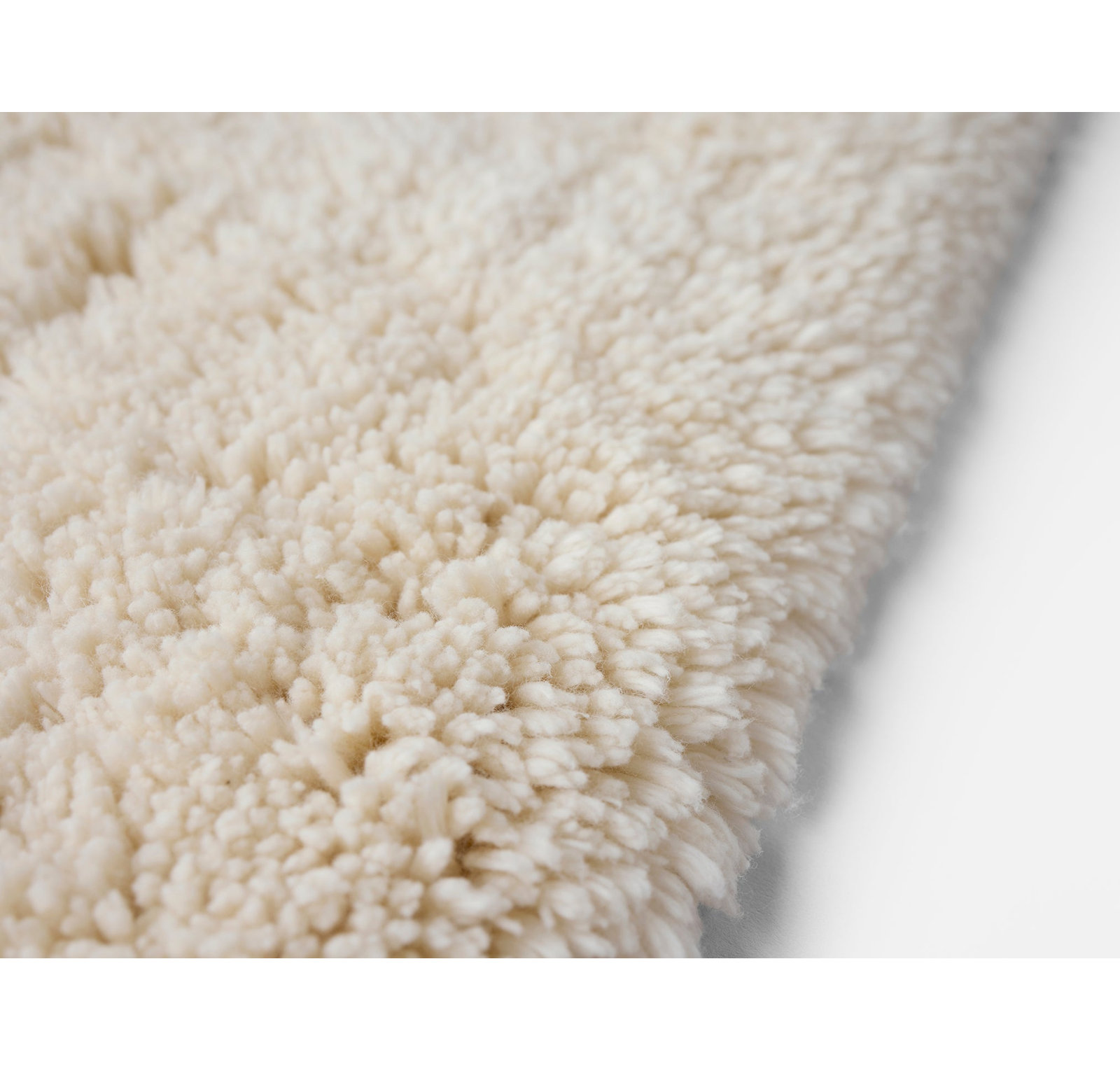 Shag Organic Bath Rug, Undyed, 36" L x 24" W