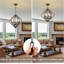 Luminaire suspendu rustique 6 lumières Farmhouse Chandelier