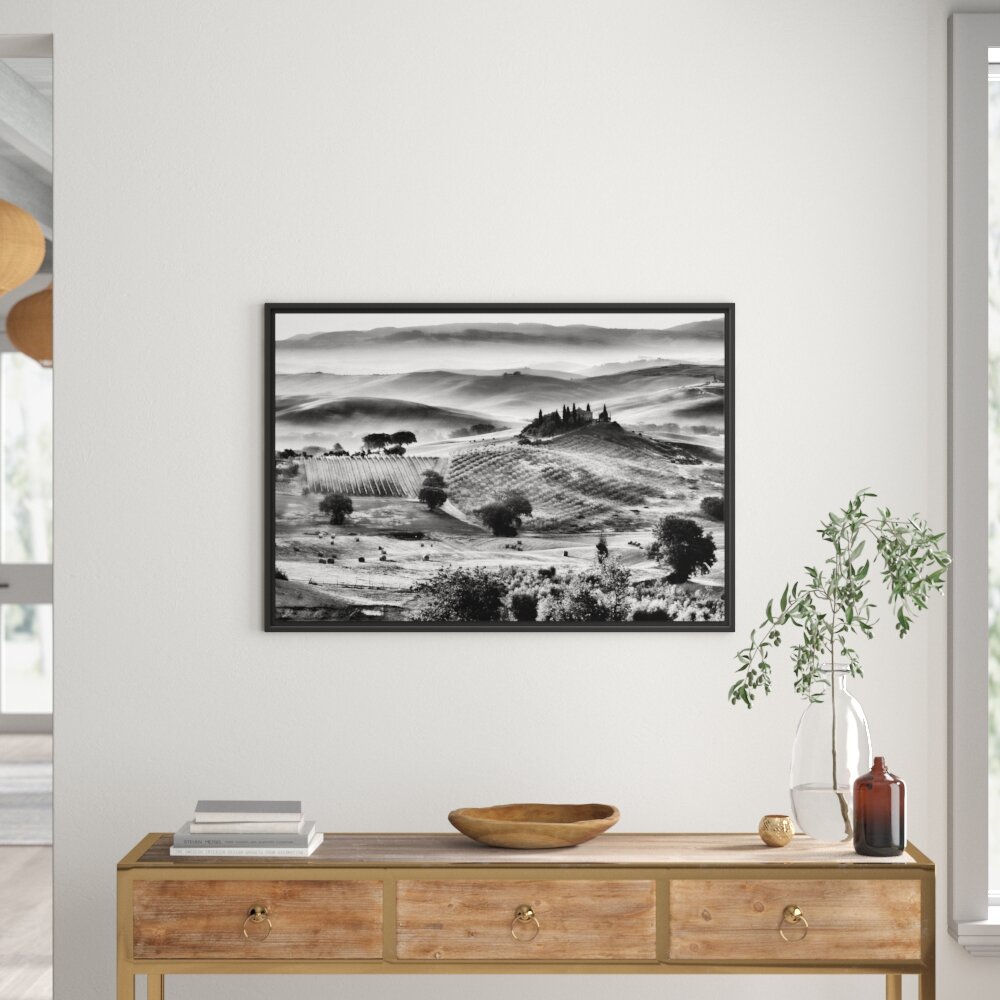 Gerahmtes Wandbild Toskana Landschaft