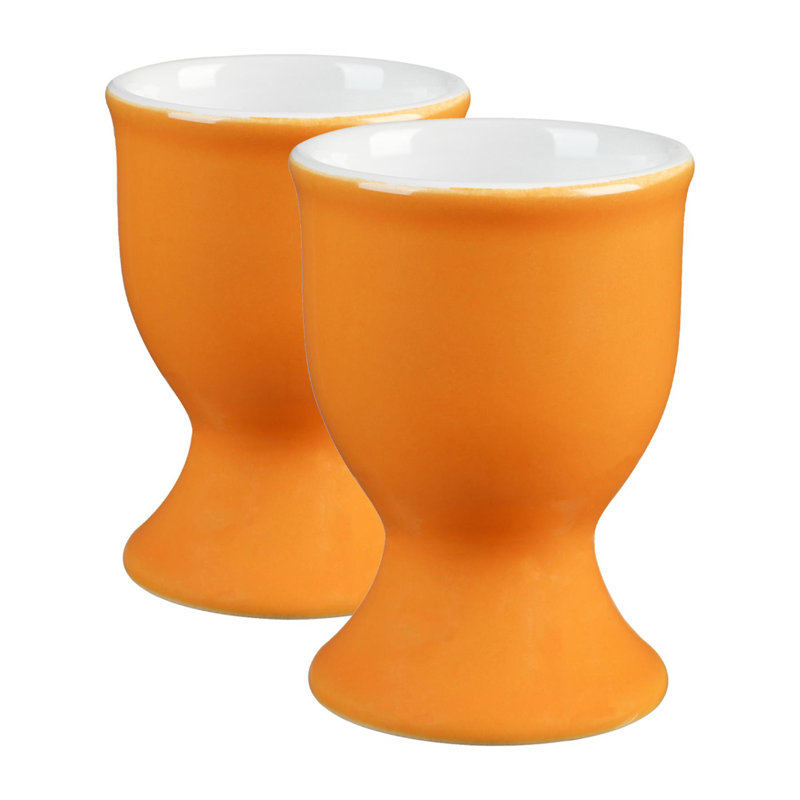 Argon Tableware Porcelain Egg Cup, Yellow