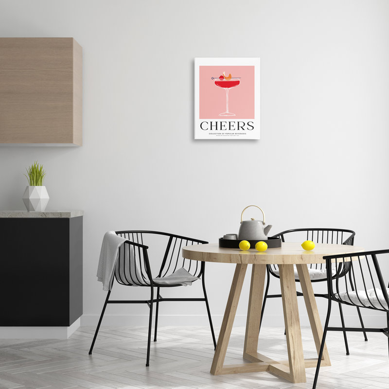 Art mural sur toile Minimal Cheers, H 20 po x l 16 po