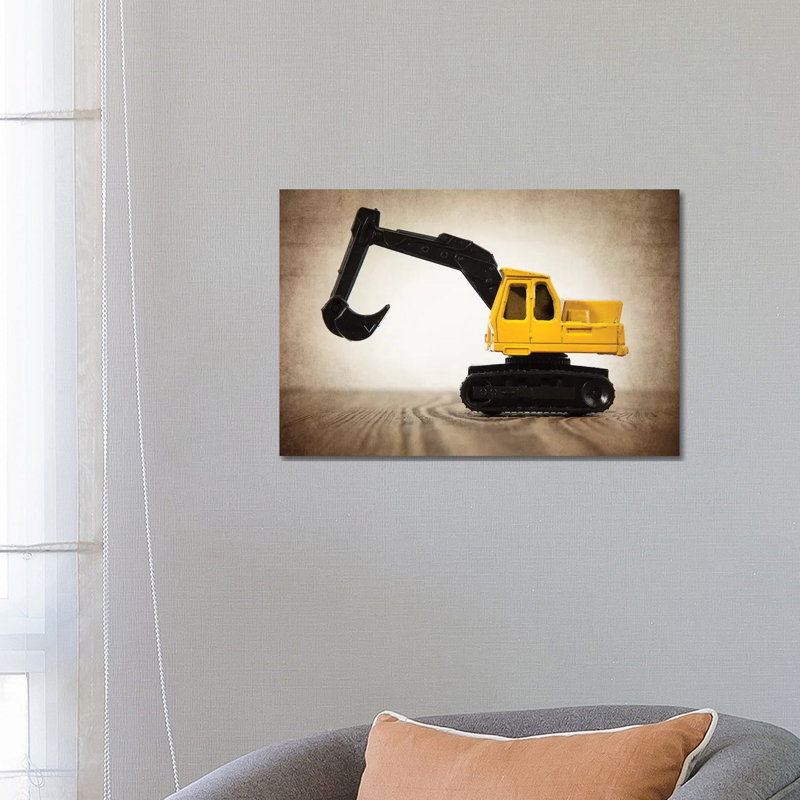 Excavator - Print on Canvas, Wrapped Canvas, 66.04 cm H x 45.72 cm W x 1.91 cm D