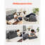 Headboard Pillow, King Size Wedge Headboard Pillow with 2 Side Pockets and 2 Headrests, Bed Wedge Pillow with Washable Flannel Cloth, for Reading, Gaming, Resting, Working in Bed, Grey-389728876
