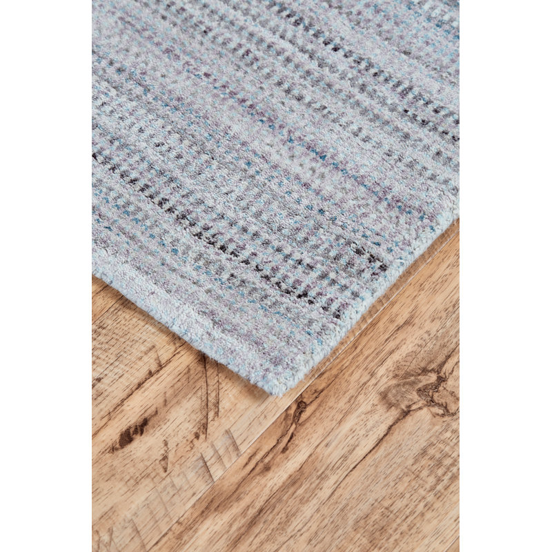 Tapis de zone lilas/brume touffeté à la main Ewell, Rectangle 9 pi 6 po x 13 pi 6 po