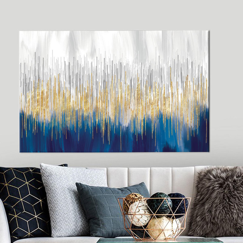Personalized Lines Wall Art with Modern Canvas for A Perfect Gift Idea, 25 cm H x 35 cm W, Does Not Apply, Wrapped Canvas