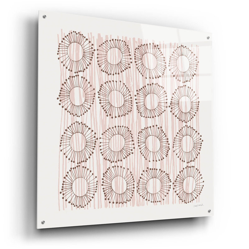 «Main Street Twirled Blush» par Cheryl Warrick, art mural en verre acrylique, H 36 po x l 36 po x P 0,2 po