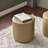 18" Wide Faux Leather Round Upholstered Ottoman-1900555073