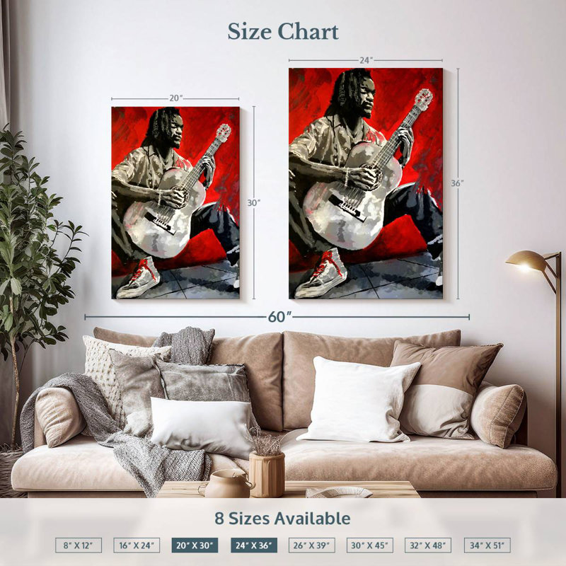 Abarca Jazz Player, 36" H x 24" W