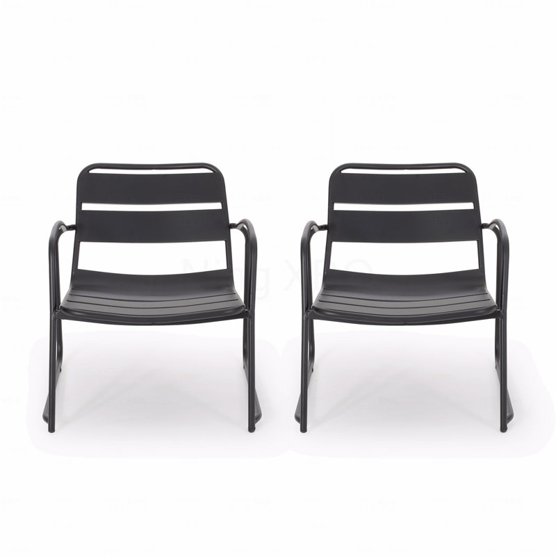 Patio Chair, Matte Black