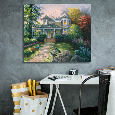  «Victorian Interlude» par Nicky Boehme, art mural sur toile, 30 po x 26 po