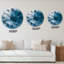 Shades of Creative Blue - Horloge murale moderne-1364884437