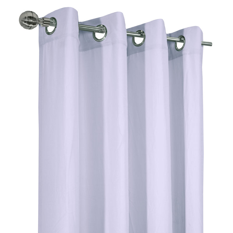 Philipsberg Solid Semi-Sheer Grommet Single Curtain Panel, 52" W x 84" L, Lavender