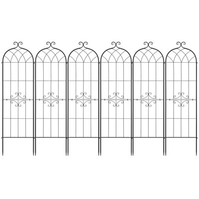 Treillis de jardin, treillis de roses de 71 x 20 pouces, treillis de fleurs de jardin avec finition thermolaquée et conception verrouillable pratique, treillis de soutien pour plantes pour fleurs, légumes et roses