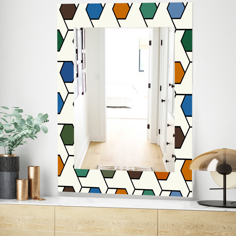 Miroir mural Honeycomb 7, H 39,4 po x l 29,5 po