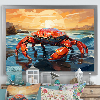 " Crab Coastal Guardian Geometric "