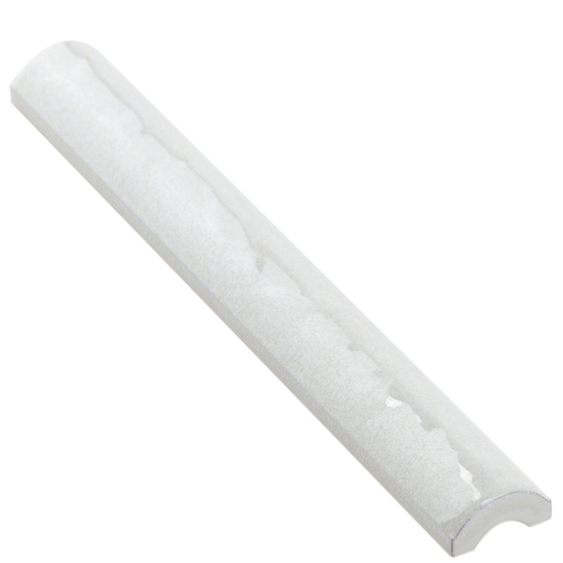 Carreau de céramique à bordure arrondie 8 po x 1 po Angela Harris, Blanc
