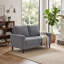 Ensemble de canapé de salon en velours côtelé gris l 76,5 po x P 34 po x H 36,5 po Kanepe