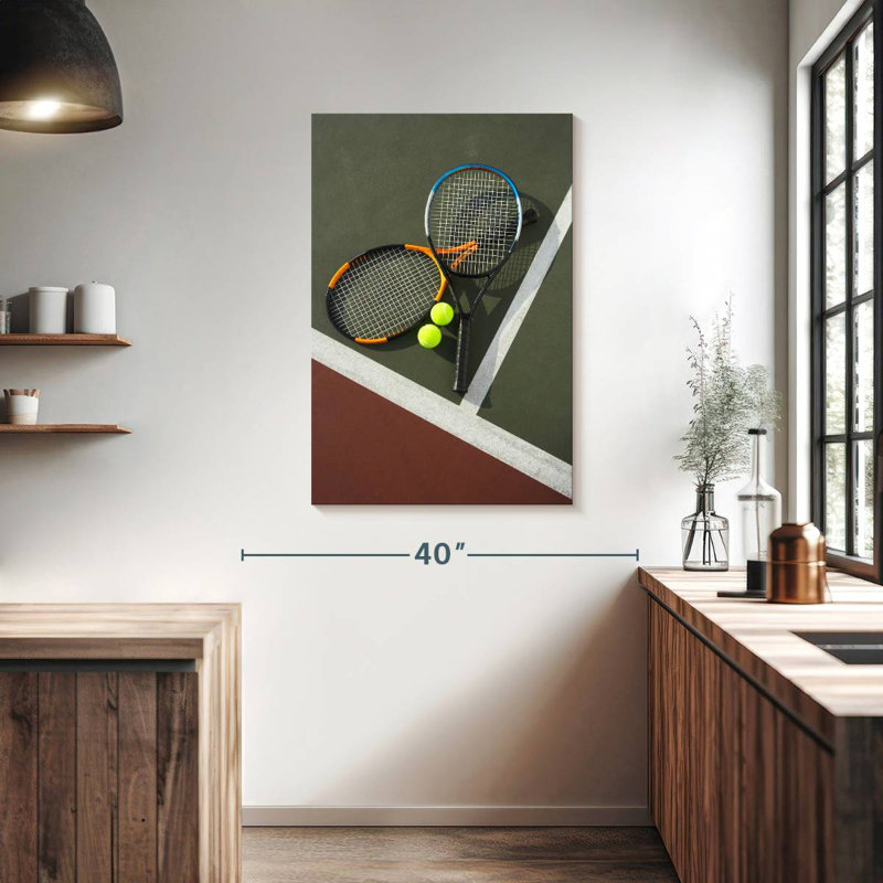 Raquettes et balles de tennis Sireci, H 39 po x l 26 po