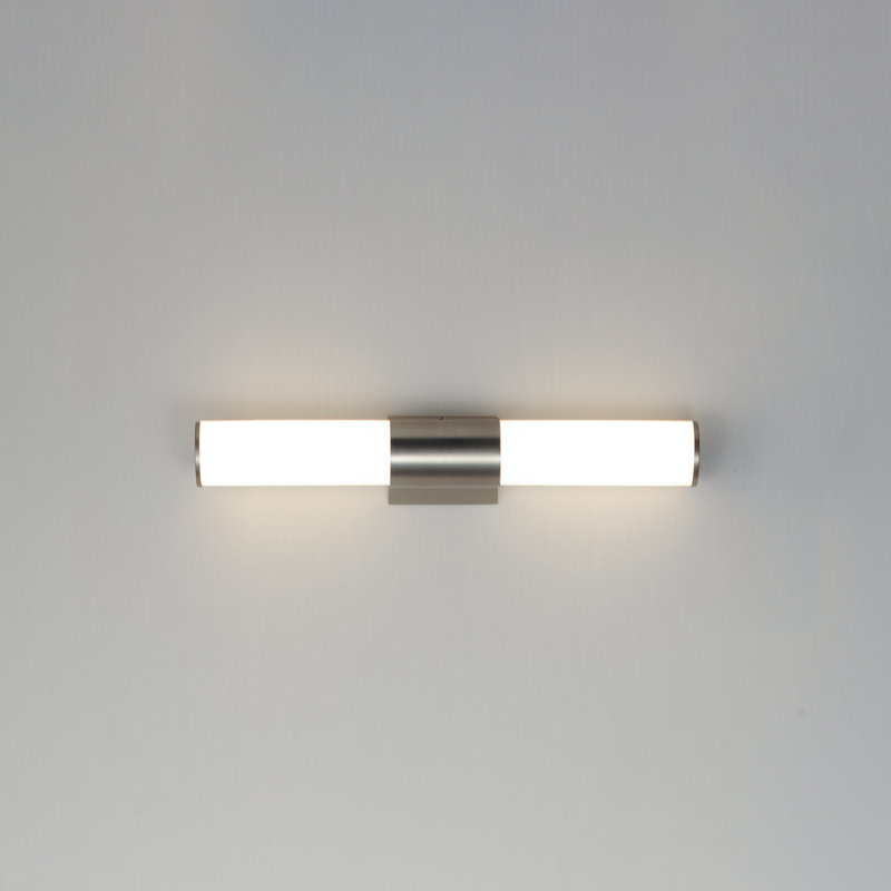 Dimmable LED Bath Sconce, Satin Nickel
